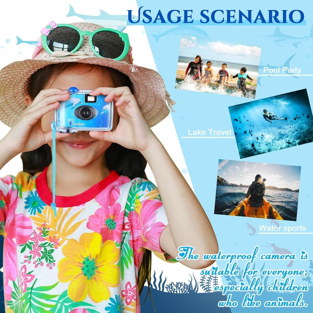 3 Pcs Disposable Camera Waterproof Underwater Single Use Film Camera 35 mm with Flash for Summer Beach Vacation Camp Snorkeling Trip Adult Teens Gift - Image 3