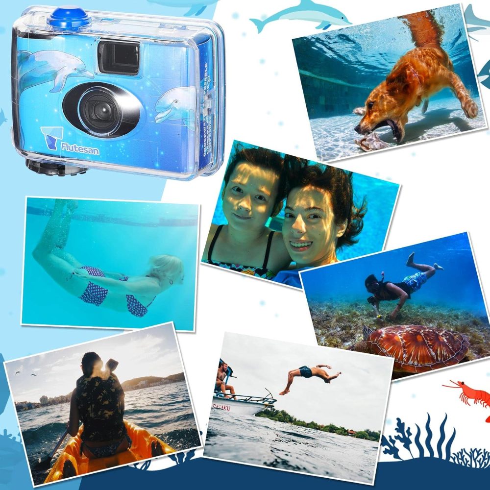 3 Pcs Disposable Camera Waterproof Underwater Single Use Film Camera 35 mm with Flash for Summer Beach Vacation Camp Snorkeling Trip Adult Teens Gift - Image 5