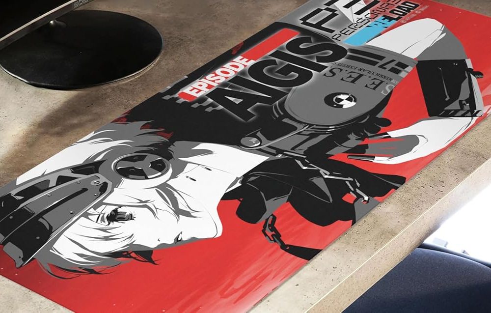 HYTE Aigis Deskpad - Persona 3 Reload Official Mousepad - Custom Licensed Artwork with Atlus - Large Gaming Non-Slip Mousepad - Red - Image 3